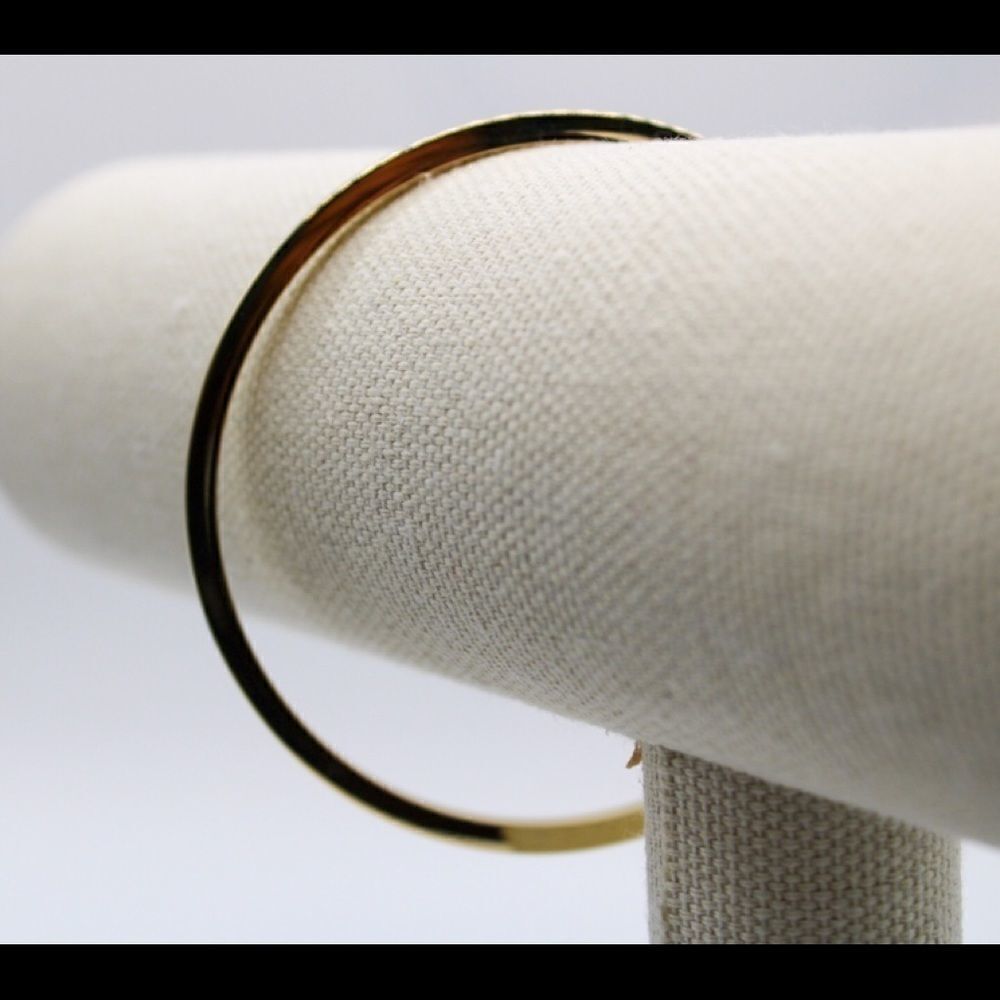 14k Gold Slip on Squared Bangle - Picture 10 of 14